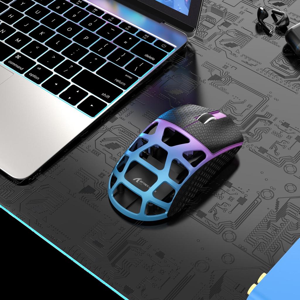 ATTACK SHARK R3 Gaming Magnesium Alloy Gaming Wireless 8000Hz PAW3395 26000 Fast Ergonomic Sticker Included Standards Compliance Certificate Mouse,