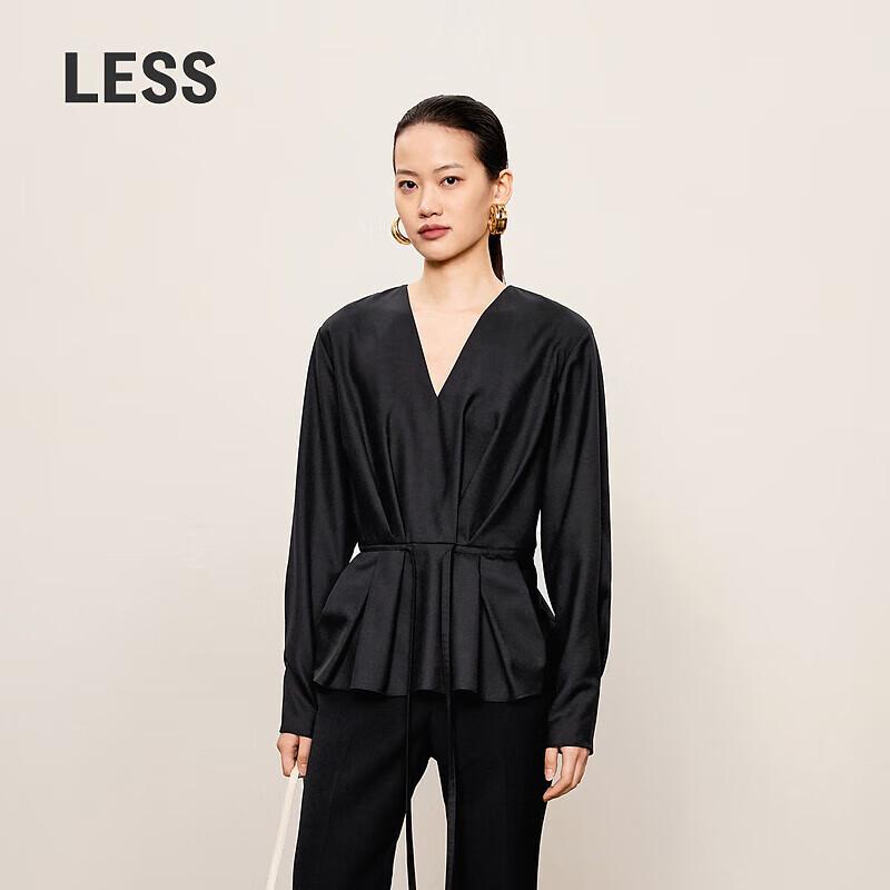 LESS 2024 Autumn V-Neck Pullover Shirt S