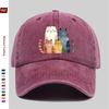 Pc Watercolor Cat Family Print Baseball Cap Comfortable and Casual Printed Design Decorative Hat Comfortable and Lightweight