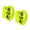 30pcs 17x15mm Spring Stopper Fasteners Double Hole Design Double Hole Toggles  For Drawstrings