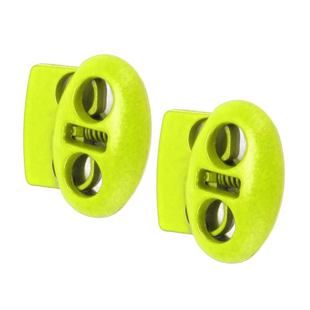30pcs 17x15mm Spring Stopper Fasteners Double Hole Design Double Hole Toggles  For Drawstrings