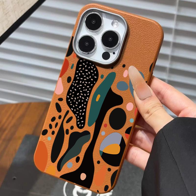 Abstract Color-Shaped Lichee Texture Case For Samsung Galaxy S26 Ultra S25 S24 S21 S22 Plus S23 FE A57 A56 A37 A35 A55 A54 Cover