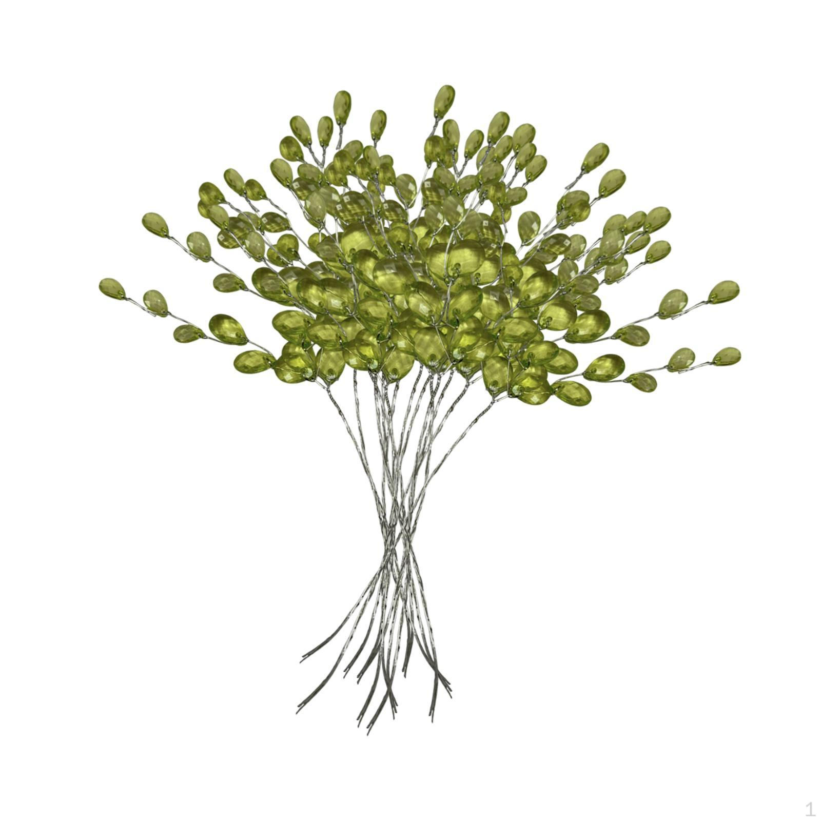 

30 шт. Акриловые бусины Цветочные ветки Искусственные бусины DIY Поделки Элегантные зелёный