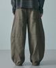 LXT Cotton Curved Washed Wide Pants [Khaki]