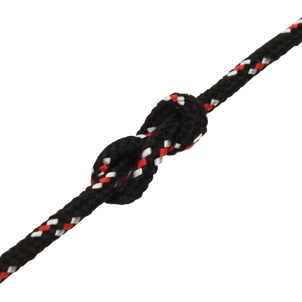 Vidaxl Linka Żeglarska, Czarna, 4 Mm, 50 M, Polipropylen