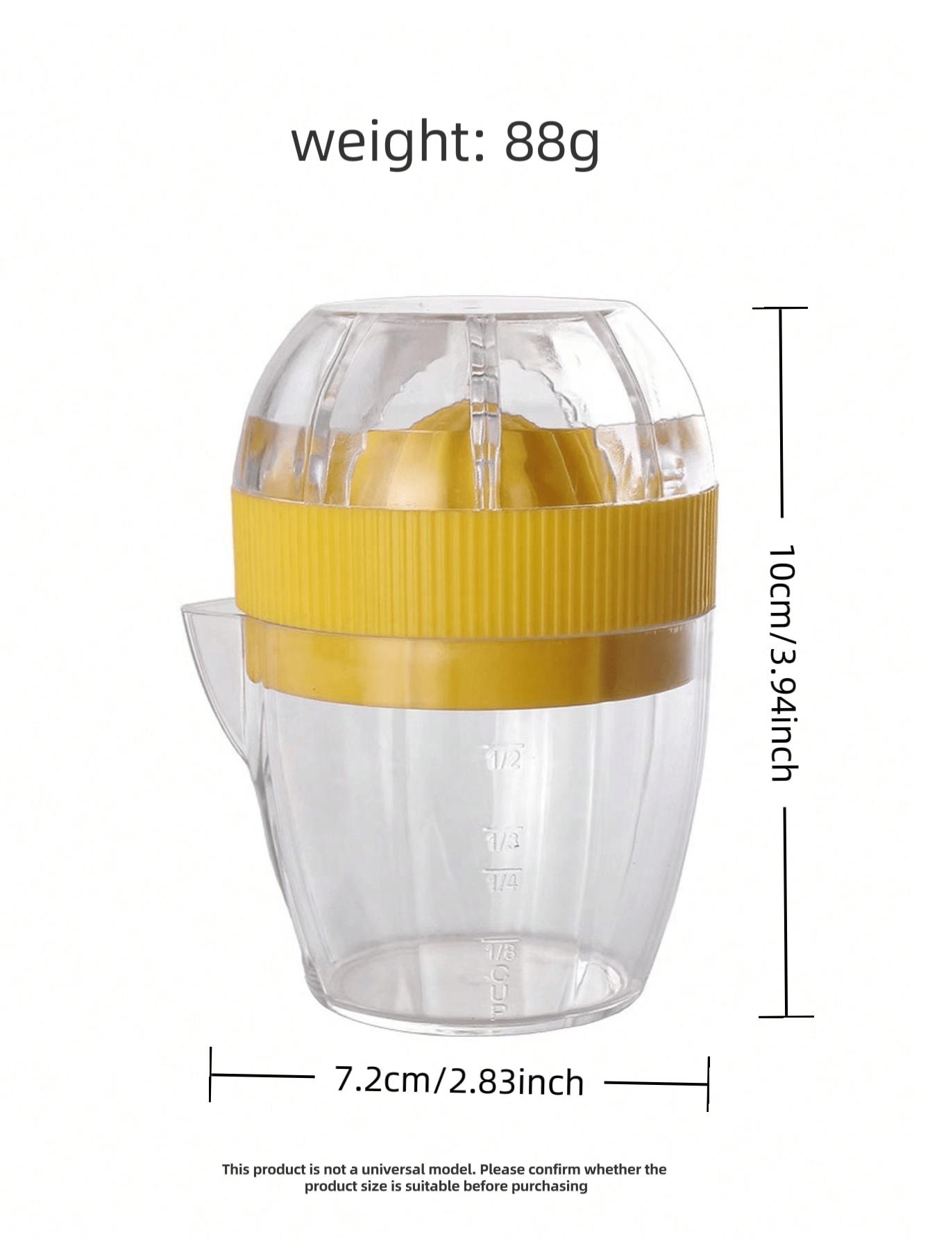 

1 Set Manual Lemon Juicer, Kitchen Tools Plastic Orange And Grapefruit Squeezer Juicer Convenient Juice Glass жёлтый