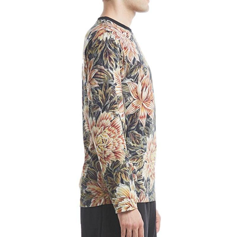 Y-3 Unisex Floral Print Long Sleeve Tee Multi-color DP0566