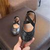 Girls Princess Shoes Spring Autumn Baby Soft Sole Dance Ballet Flats Three Color Kids Pink Bling Cute Footwear 26-35