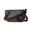 Retro Messenger Bag Men Color Block Crossbody Bag Faux Leather Shoulder