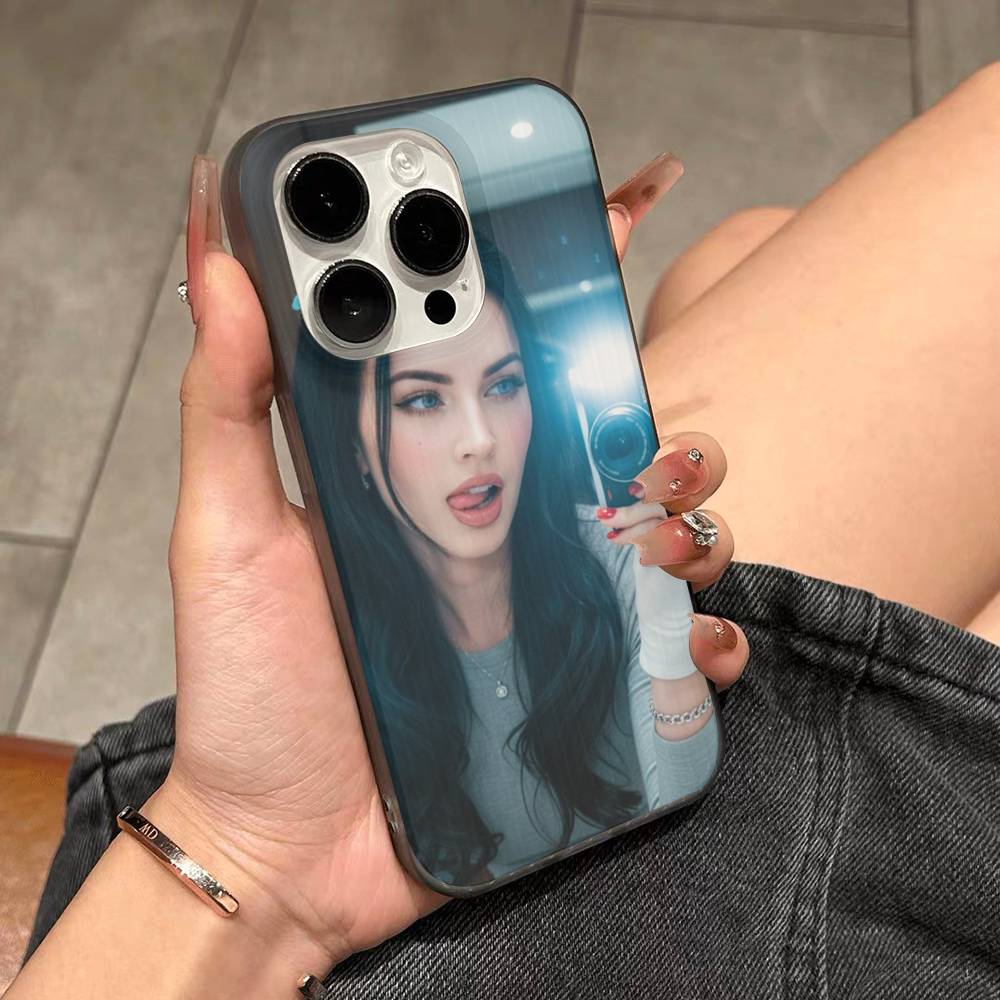 

Винтажный чехол для телефона Megan F-Fox для iPhone 11 12 13 14 15 16 17 Pro Max PLUS Pro Волна Гофрированный силиконовый чехол iPhone 16 pro