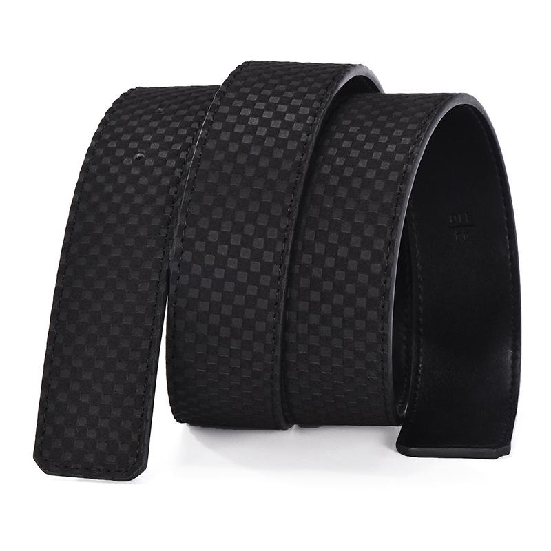 Men's Genuine Leather Business Belt with Smooth Buckle - Versatile and Stylish, 3.8cm Waist Belt