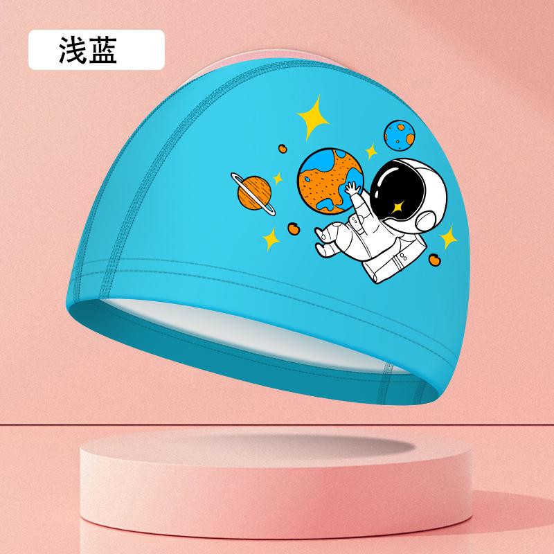 New Cartoon Swimming Caps for Boys Girls PU Waterproof Comfortable Kids Swim Caps Ear Protection Printed Children Swimming Caps