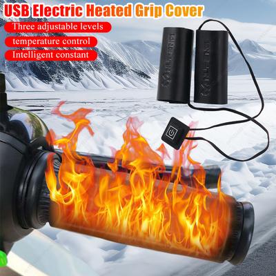 Universell 12V Motorcykel Uppvärmda Handtag Handtag ATV Snöskoter Styre Värmare Värmekit 3-stegs Temperatur För Suzuki Yamaha He