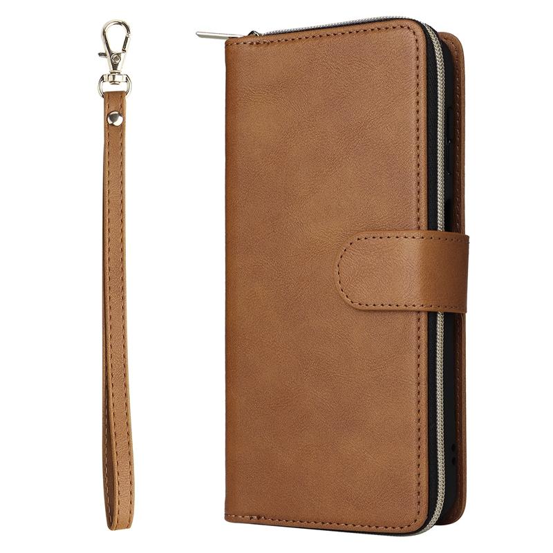 For Samsung Galaxy S23FE/S21FE/A13/A53/A23/M23/M13 Wallet Phone Case, Zipper Flip Card Holder Case Pouch for iPhone 15