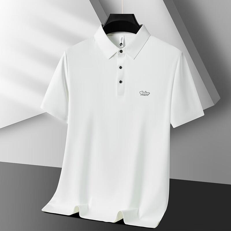 Men's Summer Ice Silk Short Sleeve Polo T-Shirt