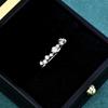 S925 Sterling Silver Bright Galaxy Moissanite Ring Women's Niche High-end Light Luxury Ring Jewelry
