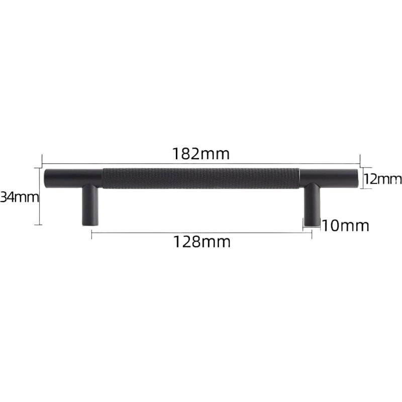 Modern Solid Aluminum Alloy Knurled Handles,Drawer Pulls,Furniture Door Carved Knobs,Round T Bar Handle Kitchen Cabinet Hardware