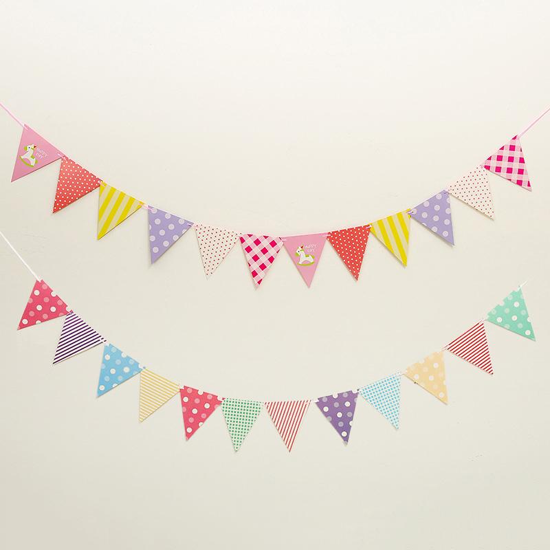 Barevné vlaječky vánoční narozeninová svatební závěsná bannerová párty pro domácí dekoraci