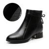 Fashion GKTINOO New Ankle Boots Women Pointed Toe Thick Heels Genuine Leather Shoes Short Boots Soft Sole Footwear Plus Size 35-43