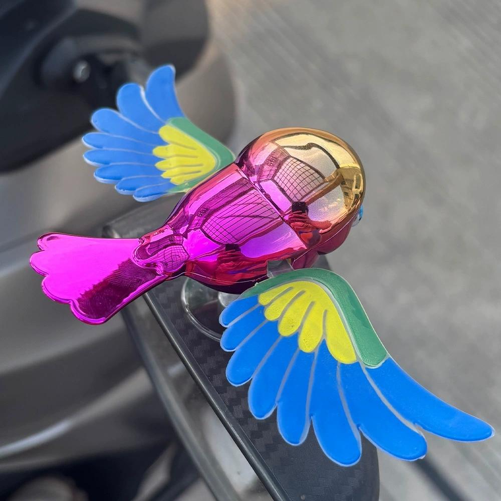 Motorcycle Rearview Mirror Decoration Cool Fun Wind Power Flying Bird Ornaments Car Driving Accessories Simulation Wings Flutter