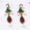 1 Pair Baroque Art Retro Personality Geometric Resin Water Droplet Imitation Pearl Pendant Earrings