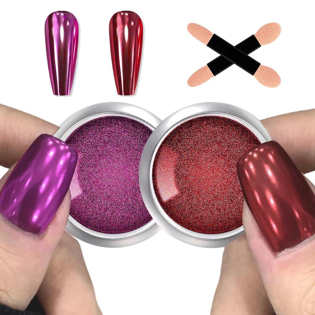 Ultra-Shiny Dazzling Color Laser Nail Art Powder - Magic Mirror Glitter