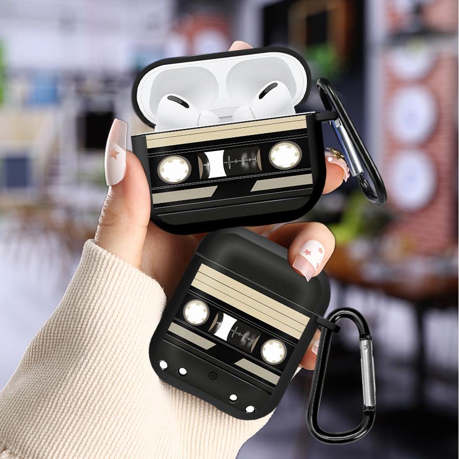 Earphone Cases Cover Case For Airpods 2 1 Pro Pro2 Pro3 3 4 Classic Cassette Tape