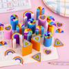W89C Creative Erasers Rainbow Eraser Painting Erasers Pencil Erasers for Student