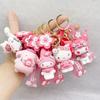Süßer Rosa Kirschblüten Cinnamoroll Cartoon Schlüsselanhänger