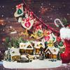 Musical Light Up Reindeer Christmas Ornament Resin Village House Festival Table Decoration For Living Room Bedroom