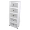 Storage Cabinet Multipurpose Large Capacity Multi Layers Stackable Storage Cabinet Plastic Storage Bins for Living Room
