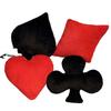Classic Card Suit Plush Pillow With Soft Short Plush Cover For Home Decor And Lounge Comfort