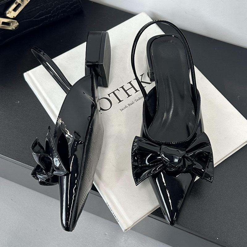 Fashion Fashion Butterfly-Knot Footwear Ladies Flats Sandals Shoes Female Pointed Toe Women Flats Sandals Shoes Slides Mules New In 2025