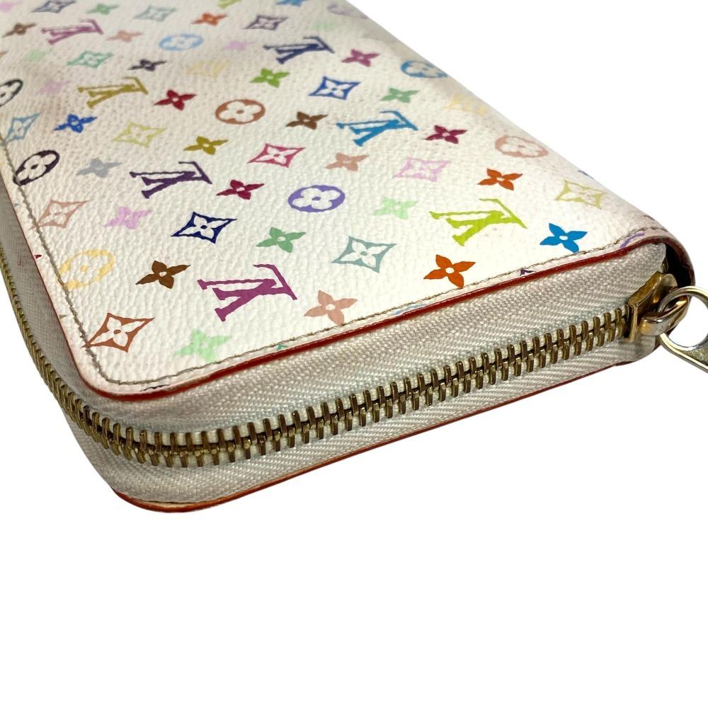 Louis Vuitton M60241 MonogramMulticolore Zippy Wallet Long Wallet White/pink
