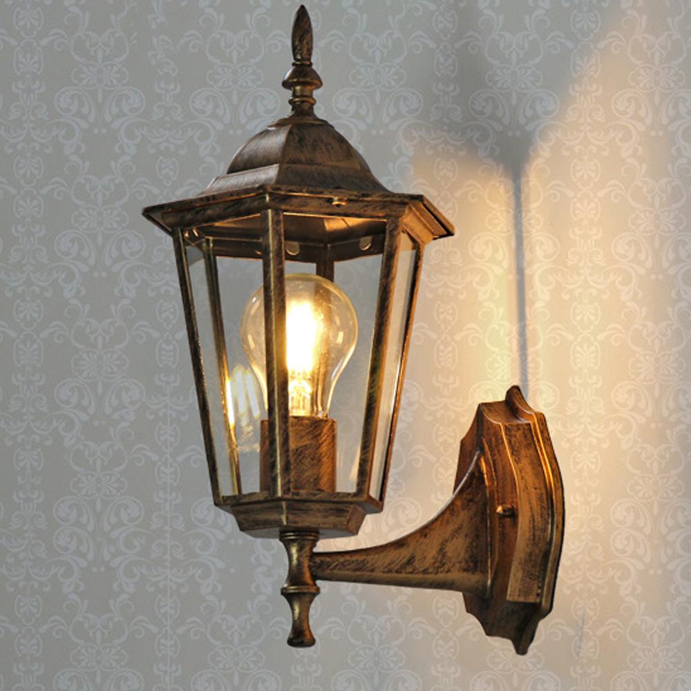 

Винтажный настенный светильник наружное освещение светодиодный уличный сад вилла крыльцо светильники водонепроницаемый для патио бронзовый бра освещение ZM911 бронзовый