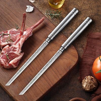 2024 Damascus Foldable Stainless Steel Integrated Tea Utensil Mini Tea Knife Tea Ceremony Handle Ornament Forging Fruit Knife