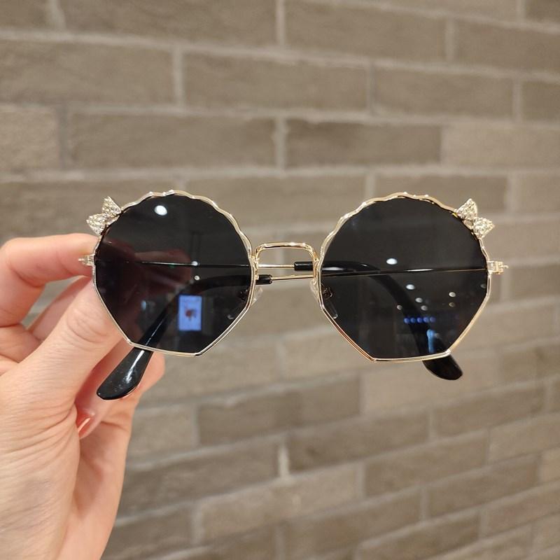 Cute Bow Children'S Glasses Sunglasses Trendy Fashion Versatile Sunglasses Children'S Metal Glasses