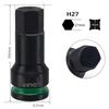 Zeskant Bit Socket Adapter T25H10-H36 voor 3/4 Inch Aandrijving Voor Slagmoersleutel met Verhoogde Sterkte door Geïntegreerde Constructie