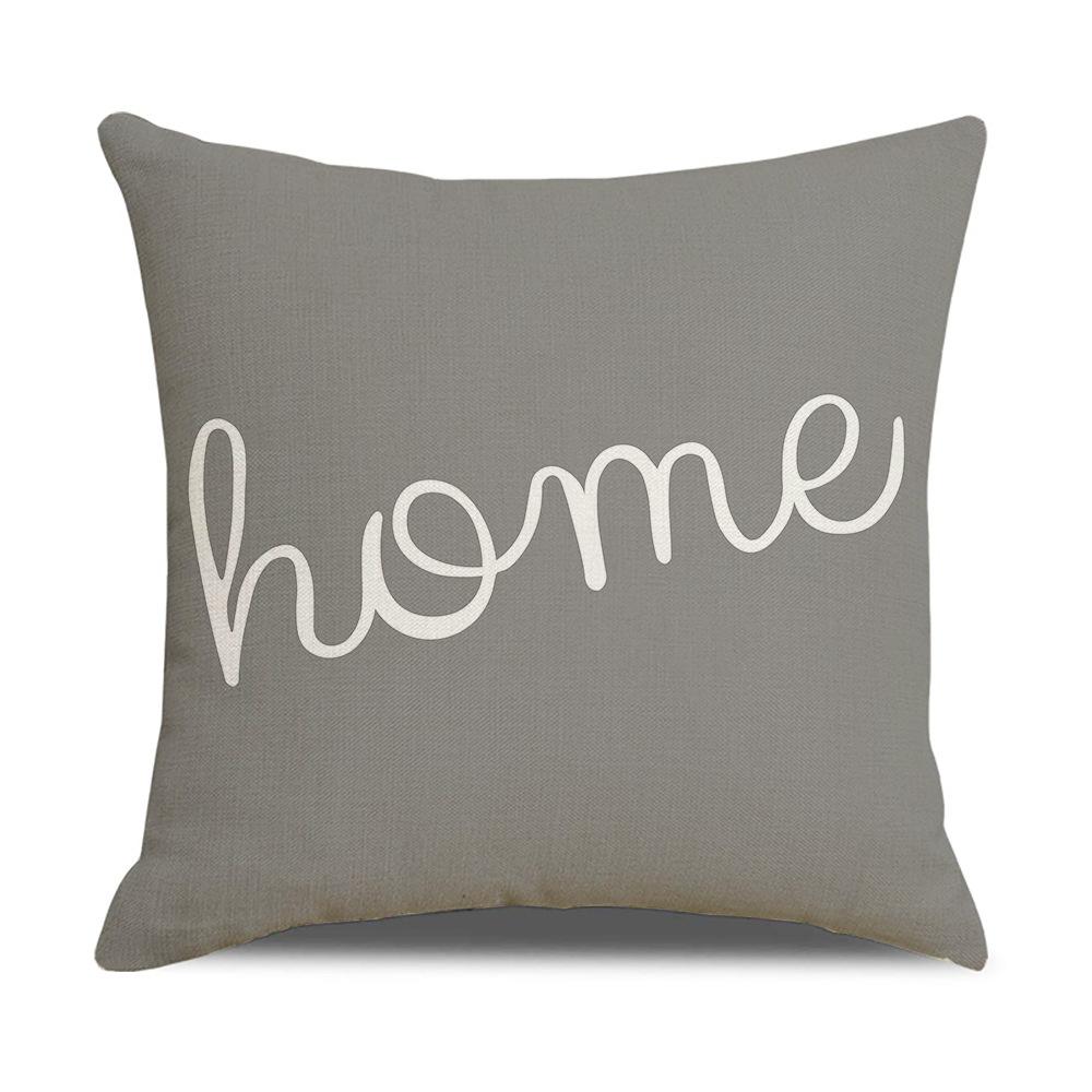 Nordic Simple Pillow Ins Blue Geometric Linen Cotton and Linen Sofa Car Polyester and Linen Pillow Cushion Cover