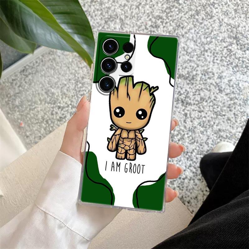 

Прозрачный чехол Baby Groot Marvel S26 для Samsung Galaxy S26 S25 Ultra S24 S22 S26 Plus S20 S23 S21 S25 FE 5G Прозрачная крышка для телефона Galaxy S22 5G