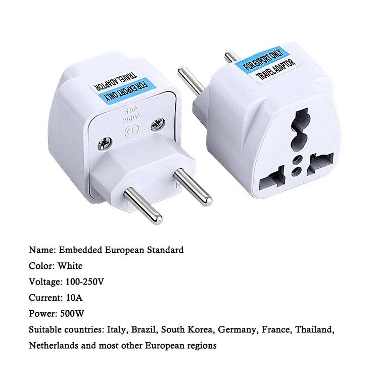 USA-ból EU-ba dugaszoló adapter Korea KR Euro Európa Amerikába Kanada Egyesült Királyság AU Univerzális utazási adapter AC átalakító Hálózati adapter
