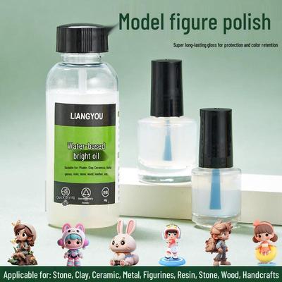 Glossy Water-Based Varnish for Polymer Clay and DIY Crafts - Sealing, Dustproof, Brightening Finish