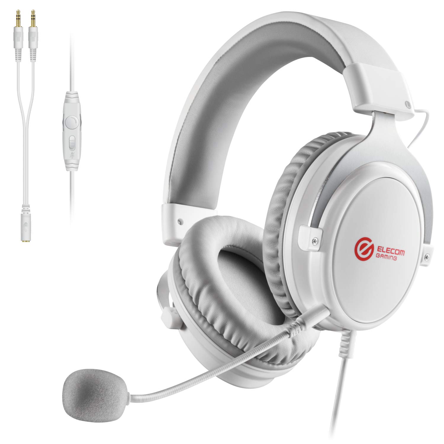 

ELECOM Игровые Совместимые с и Switch 2м Гарнитура, Накладные, PS5, PS4, Switch, Lite, Модель, Белый, HS-G40WH белый