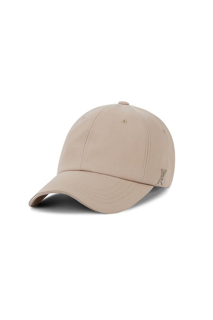 Silver Stud Over Fit Ball Cap Beige [VARZAR]