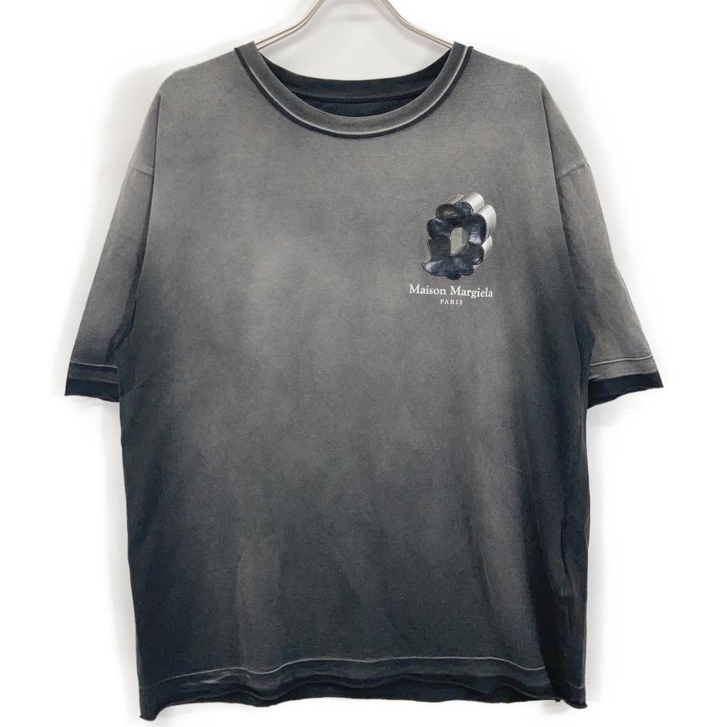 Maison Margiela S50GC0670 Barbu Logo Gradation T-shirt tops XS grayUsed