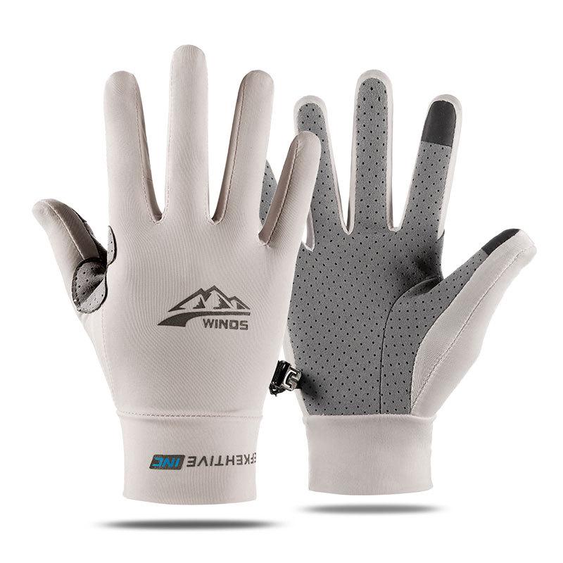 Ice Silk Touchscreen Gloves for Men & Women - Summer Sports, Cycling, Running, Driving, Anti-Slip, Lure Fishing