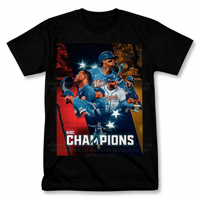 

Team Venezuela 2026 WBC Champions Graphic T shirt Vintage Style Baseball Fan Tee 4XL