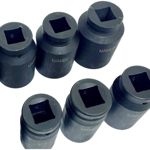 elfoLiz Hex Impact Socket, Deep Socket, Hub Lock Nut, 19mm (3/4 Inch) Drive, Set of 10, with Storage Case, Tool, Automotive Maintenance