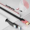 1pc 1m/39.37in PVC Flexible Electrical Conduit Cable Protectors Semi-circular Side Opening Trunking Floor Cord Cover Sheaths