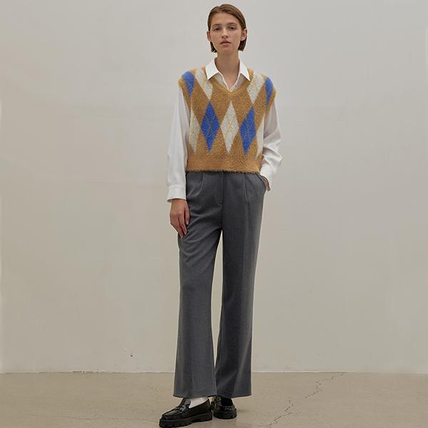 ATELIER NAIN Essential Winter Tuck Wide Pants(Z-Pt-5464)